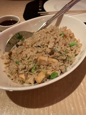 Tofu and mushroom fried rice  at Wynn Hotel - Wazuzu in Las Vegas