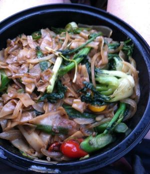 Drunken noodles to go at Wynn Hotel - Wazuzu in Las Vegas