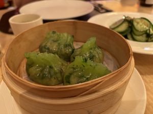 Jade dumplings   at Wynn Hotel - Wazuzu in Las Vegas