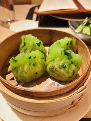 Jade dumplings   at Wynn Hotel - Wazuzu in Las Vegas