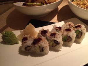 Vegan sushi at Wynn Hotel - Wazuzu in Las Vegas