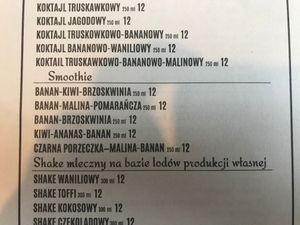 Smoothies at Imbryk Cafe & Lunch in Chelm