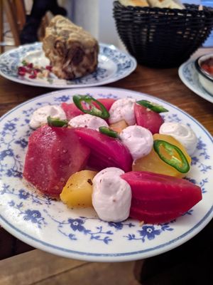 beet salad at Cafe Pilz in Berlin