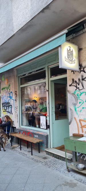 Outside at Cafe Pilz in Berlin