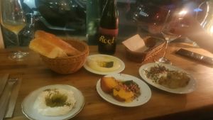 Our table at Cafe Pilz in Berlin