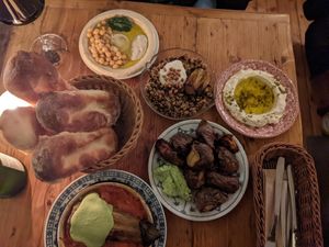 Mix of dishes at Cafe Pilz in Berlin