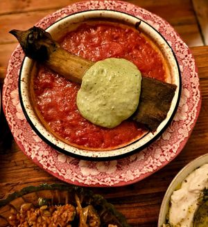 Hot aubergine at Cafe Pilz in Berlin