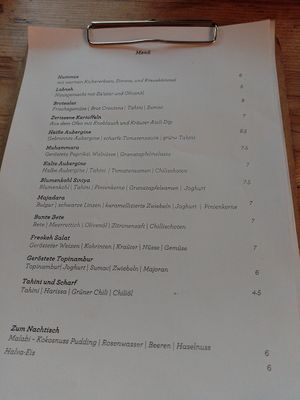 Menu (02.05.25) at Cafe Pilz in Berlin