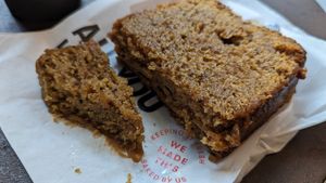 Vegan pumpkin pound cake at Gregory's Coffee - Connecticut Ave in Washington