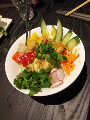 Rice bowl with This! isn't chicken at House of Pho in Lincoln