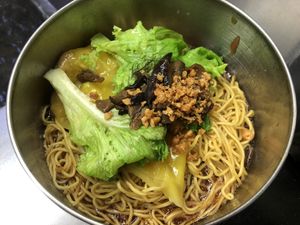 Wanton mee at Xian Long Vegetarian in Northeast Singapore