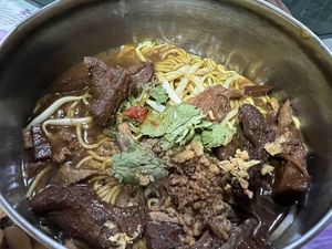 Duck noodles $4 at Xian Long Vegetarian in Northeast Singapore