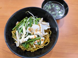 Prawn Noodles Dry at Xian Long Vegetarian in Northeast Singapore