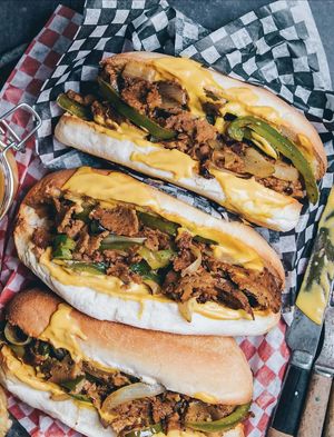 Philly cheesesteak  at Vegantrii in Amman