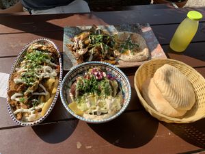 Hummus Sabich, Dominion Mix and Shawommes at Dominion Food Revolution in Frankfurt