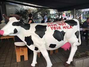 Art work outside at Dominion Food Revolution in Frankfurt