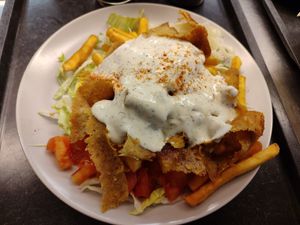 Dönerteller / kebab plate #Veganuary at Dominion Food Revolution in Frankfurt