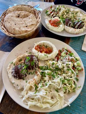 Salad plate with pita bread   at Dominion Food Revolution in Frankfurt