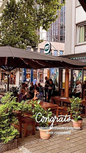 Outside seating and  at Dominion Food Revolution in Frankfurt