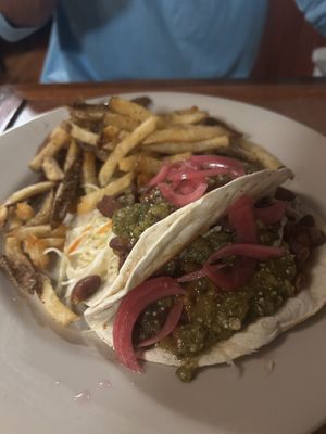 Vegan tacos  at Black Friar Inn in Bar Harbor