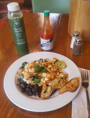 Filling breakfast! at Satsuma Cafe - Dauphine St in New Orleans