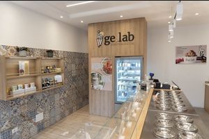 Inside at Gelab Gelateria in Como