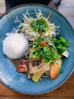 Daily suggestion with tofu, garlic & chili  at Herr Dang in Potsdam