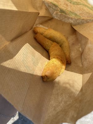 Cornettini alle olive   at New Marina Bakery I Archagelitissa in Rhodes