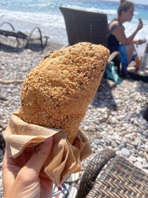 Spinach pie  at New Marina Bakery I Archagelitissa in Rhodes