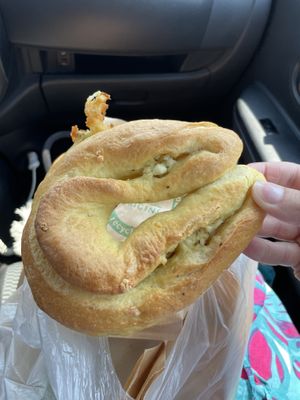 Feta bread   at New Marina Bakery I Archagelitissa in Rhodes