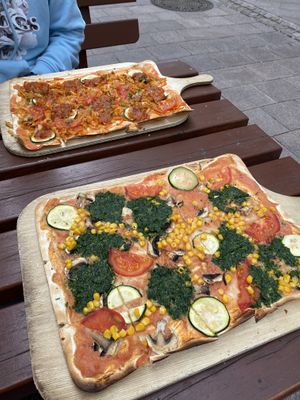 Beide vegan 🌱 und sehr lecker   at Das Flammkuchenhaus in Luebeck