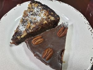 The cake with pecans is out of this world!! at Madre Tierra in Caguas