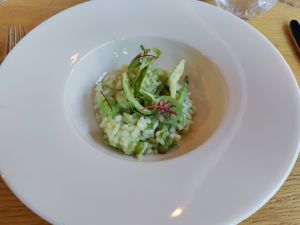 Asparagus risotto at Restavracija Sunrose 7 in Bohinjska Bistrica