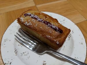 Matcha raspberry cake at Seed in Luxembourg City