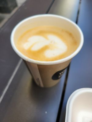 Oat milk cappuccino at Seed in Luxembourg City