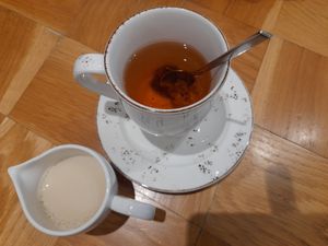 Rooibos tea with almond milk at Seed in Luxembourg City
