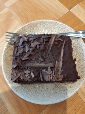 Triple chocolate cake at Seed in Luxembourg City