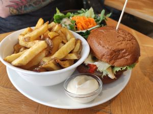 Chili cheese burger with homemade mayonaise at Seed in Luxembourg City