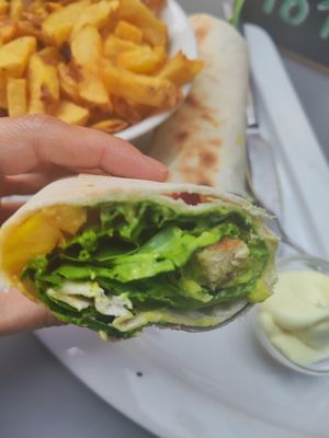 Nugget and avocado durum at Seed in Luxembourg City