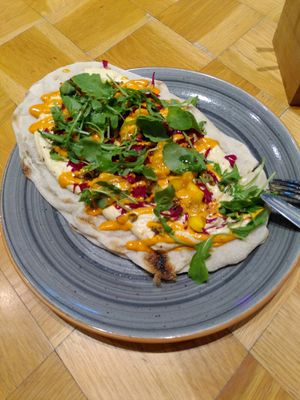 Pinsa vegan at Seed in Luxembourg City