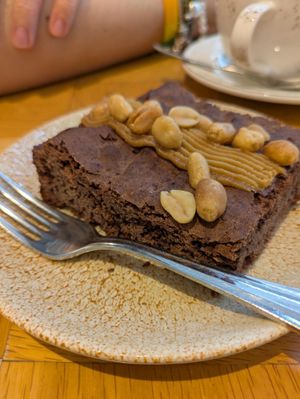 Peanut butter brownie at Seed in Luxembourg City