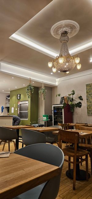 Inside seating area at Seed in Luxembourg City