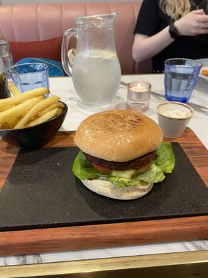Vegan burger at Lucia in York