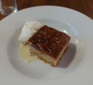 Apple and Caramel Sponge at The Haymaker Inn in Chard