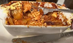 The so-called lasagne after my quest for pasta sheets came to a disappointing and fruitless end at The Haymaker Inn in Chard