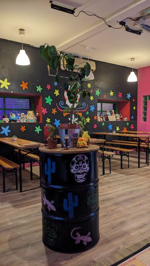 The interior of the Pinatas Burrito Bar at Piñatas Burrito Bar in Swansea