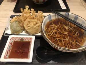 Yasai tempura $20.80 at Shimbashi Soba in Central Singapore