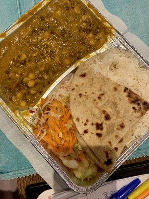 mix daal, roti, basmati rice, salat / vegan option within daily menu! at Chutney in Bratislava