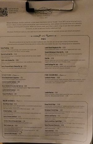 Menu 2/2 on March 25, 2022 at Harkers in York