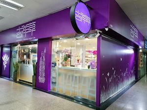 Shop front at Reineckea Cafe 吉祥草 in Hong Kong Island